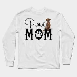 Proud Dog Mom - Brown Labrador Retriever Long Sleeve T-Shirt